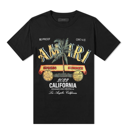 AMIRI RUM LABEL TEE BLACK