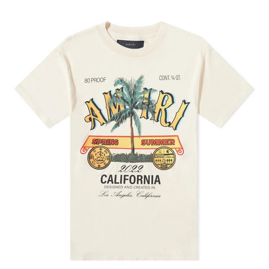 AMIRI RUM LABEL TEE ALMOND