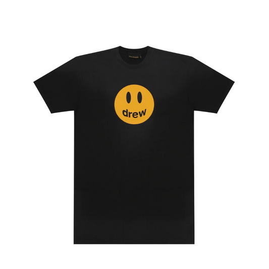 Drew House Mascot - Black Distress Smiling Face Short Sleeve T-shirt Unisex