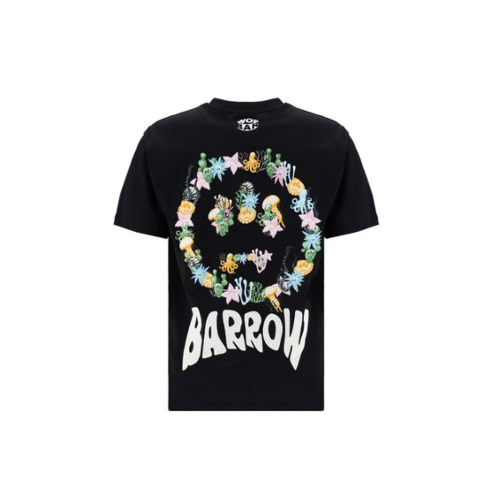 BARROW MEN'S BLACK OTHER MATERIALS T-SHIRT