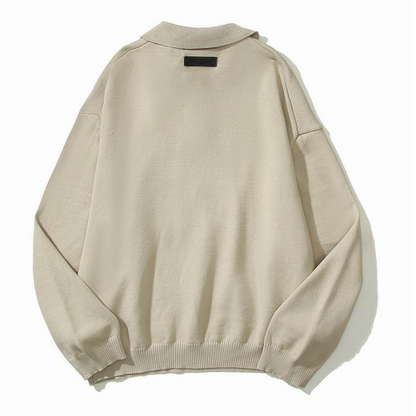 FEAR OF GOD ESSENTIALS - Logo-Appliquéd Knitted Polo Shirt - Neutrals