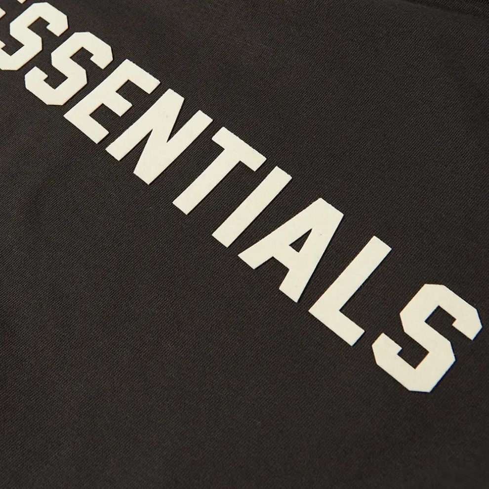 FEAR OF GOD ESSENTIALS V-NECK LOGO TEE IRON