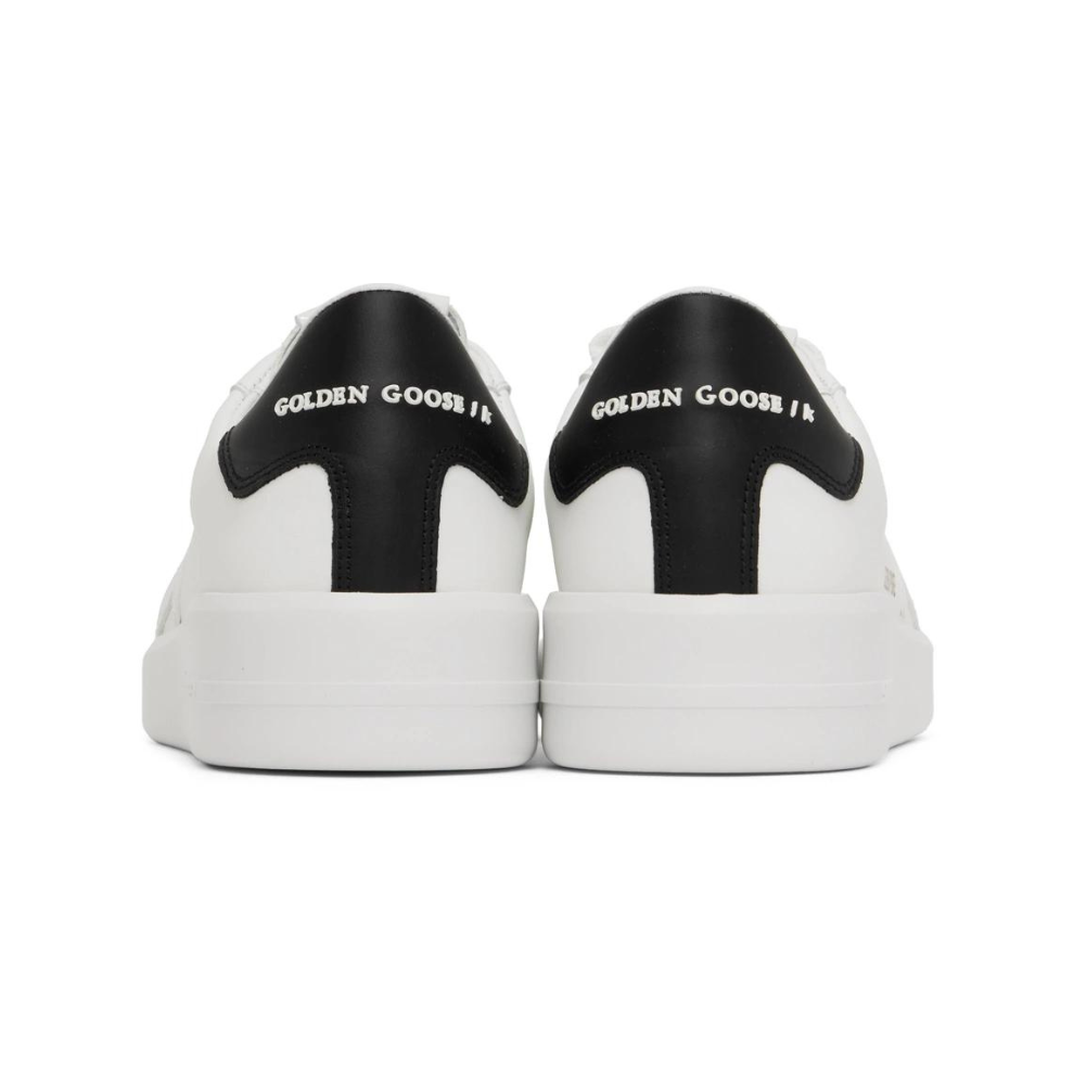 GOLDEN GOOSE White & Black Purestar Sneakers