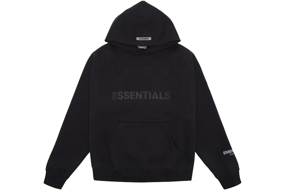 ESSENTIALS LOGO-PRINT HOODIE