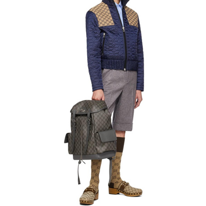 GUCCI Gray Medium Ophidia Backpack