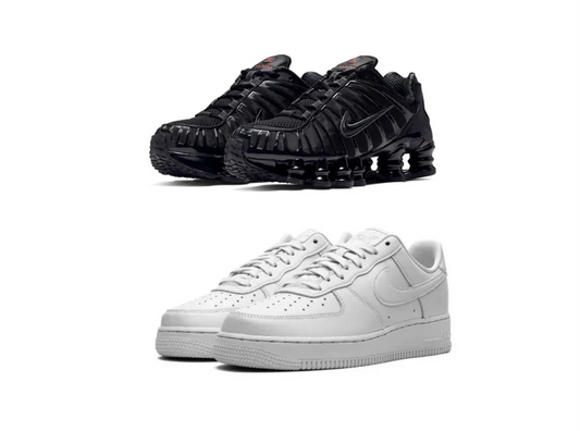 NIKE SHOX TL “BLACK MAX ORANGE” X AIRFORCE 1