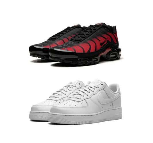 NIKE AIRMAX PLUS “BRED REFLECTIVE” X AIRFORCE 1