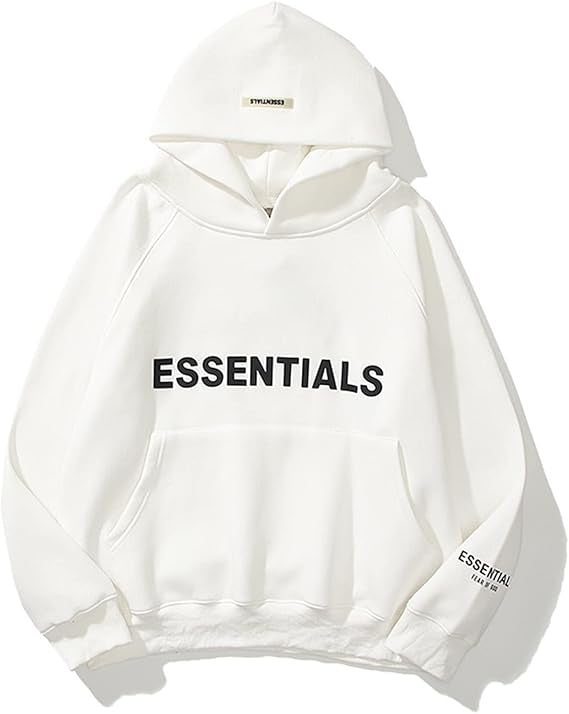 ESSENTIALS LOGO-PRINT HOODIE
