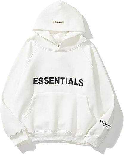 ESSENTIALS LOGO-PRINT HOODIE