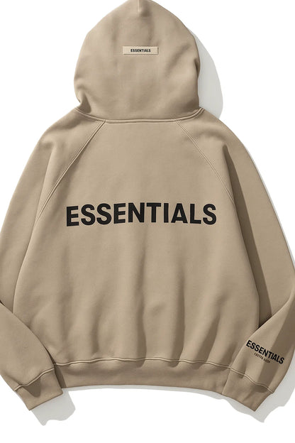 ESSENTIALS LOGO-PRINT HOODIE
