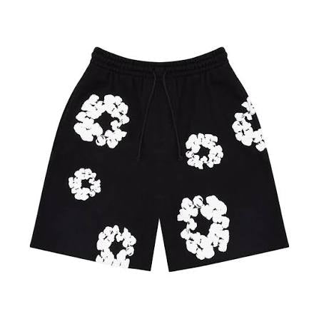Denim Tears Wreath Shorts Black