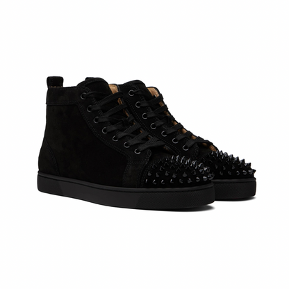 CHRISTIAN LOUBOUTIN Black Lou Spikes Sneakers