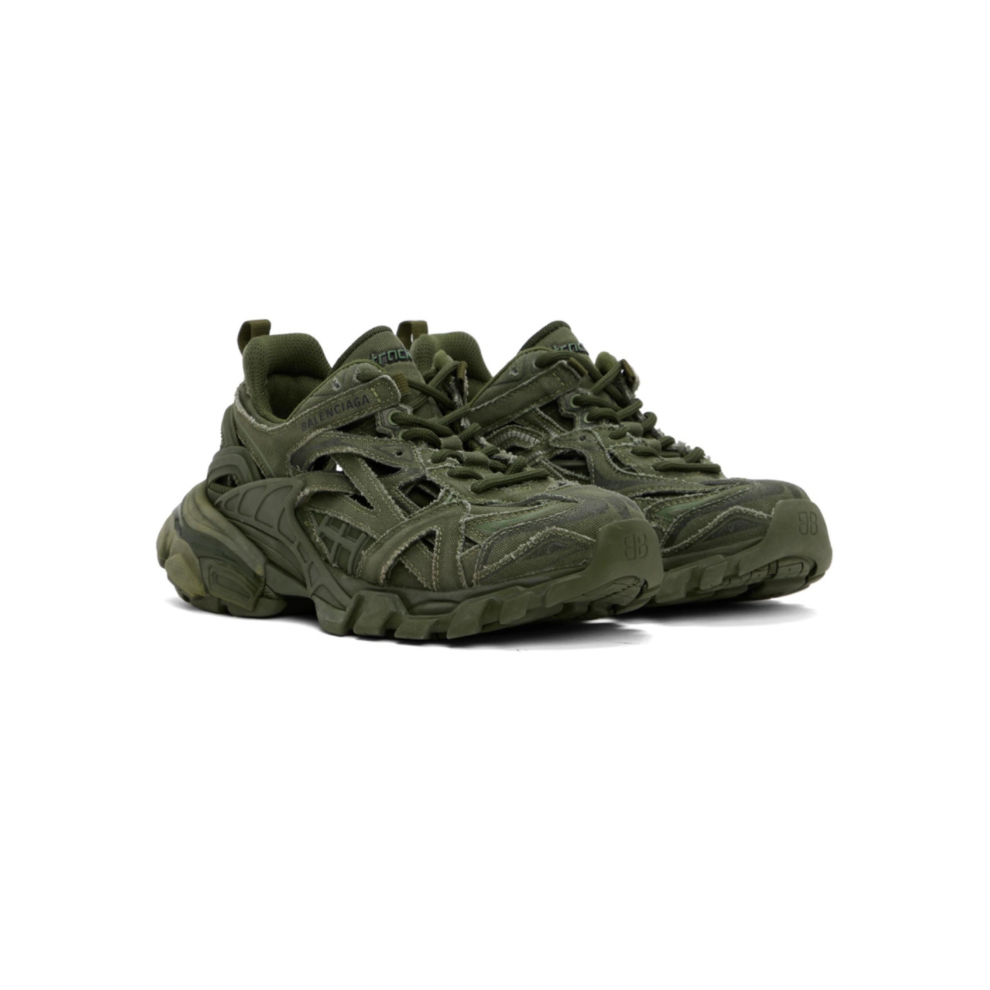 BALENCIAGA Green Track 2.0 Open Sneakers