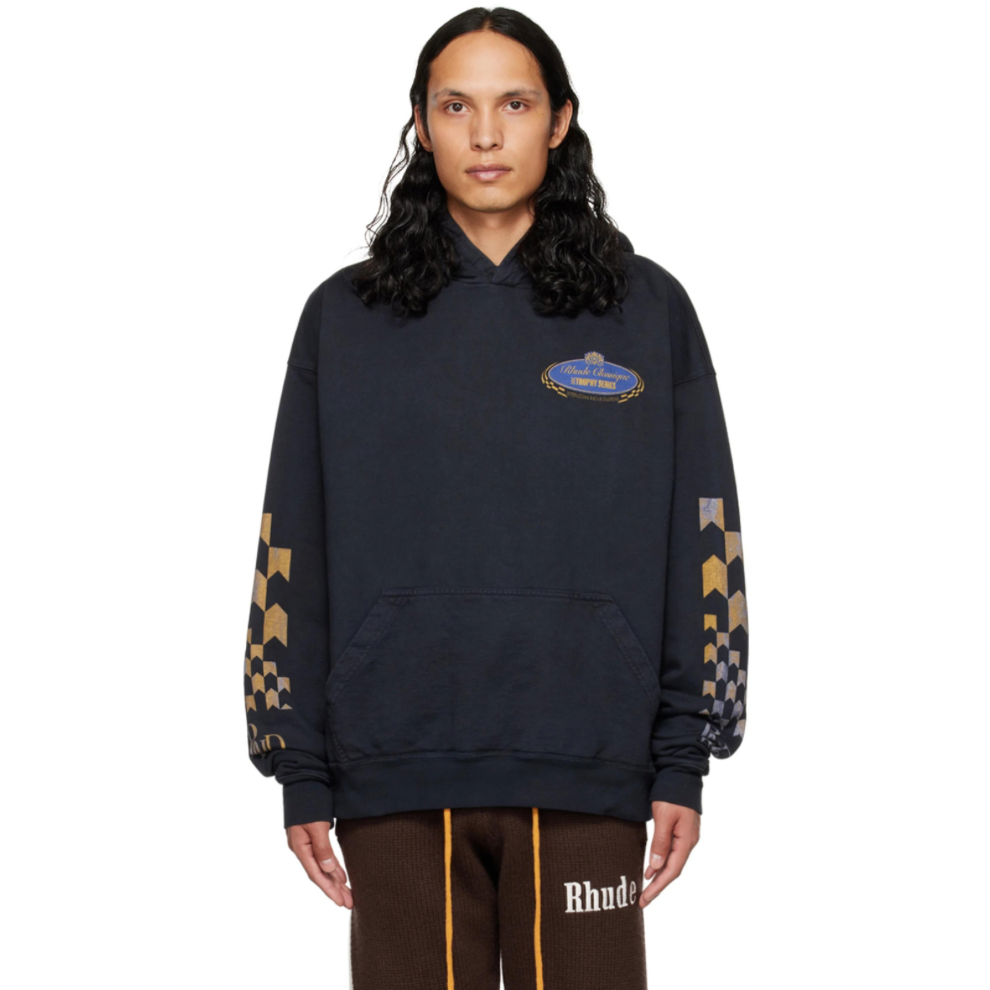 RHUDE Black Trophy Series Hoodie