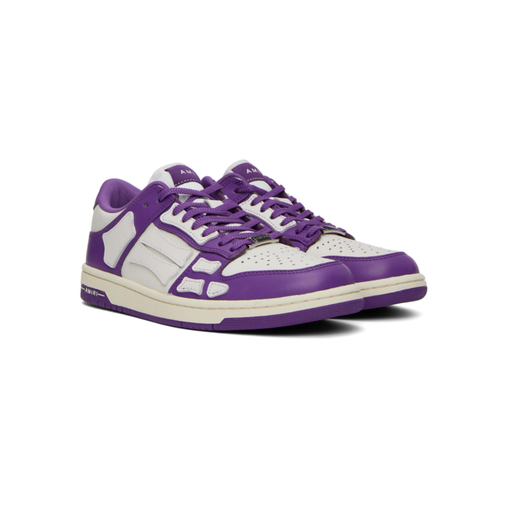 AMIRI Purple & White Skel Low Sneakers