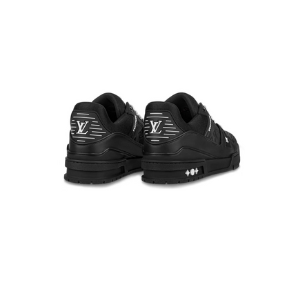 LOUIS VUITTON LV TRAINER BLACK LEATHER SNEAKER