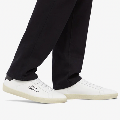 SAINT LAURENT SL-06 COURT SIGNATURE SNEAKER WHITE