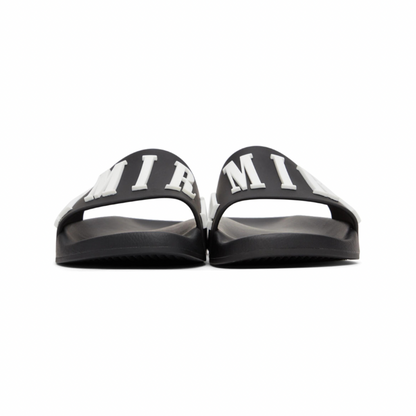 AMIRI Black Logo Pool Slides