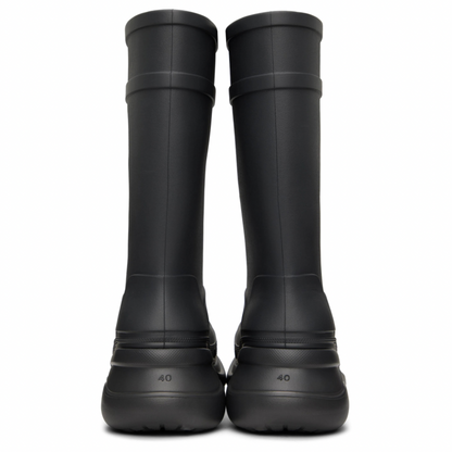 BALENCIAGA Gray Crocs Edition Boots