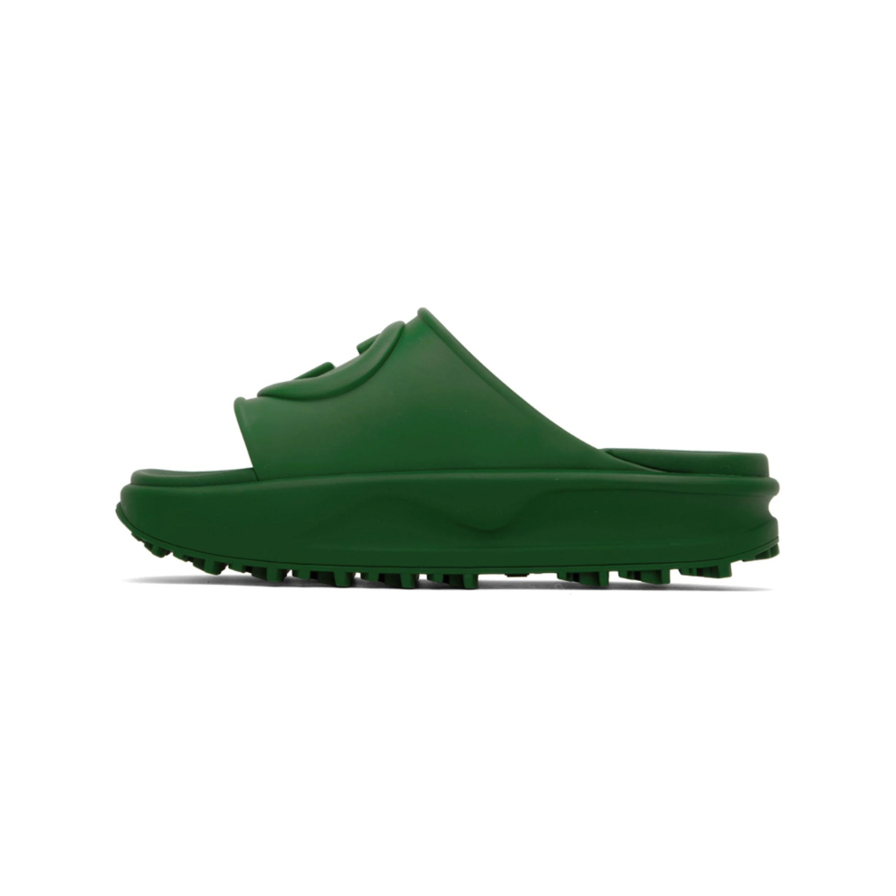 GUCCI Green Interlocking G Slides