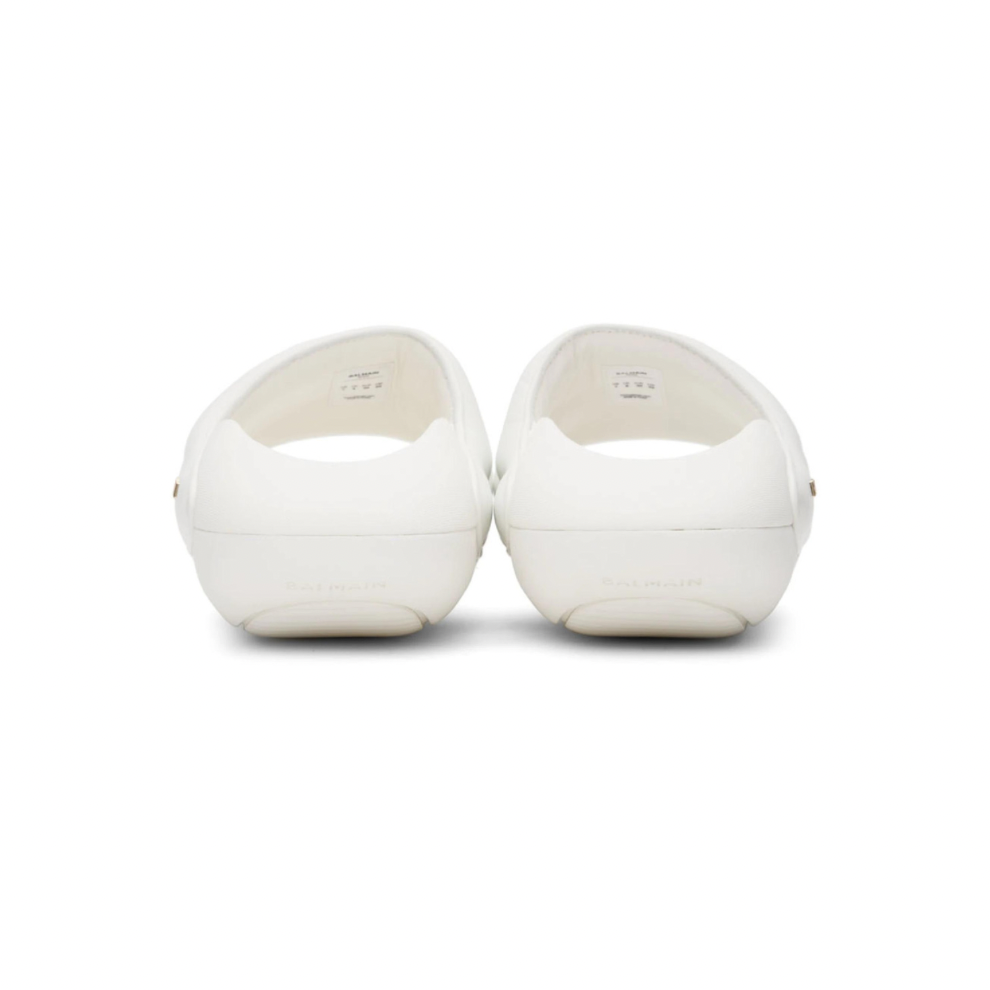 BALMAIN White Puffy B-IT Sandals