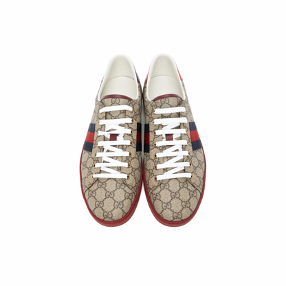 GUCCI Beige GG Supreme New Ace Sneakers