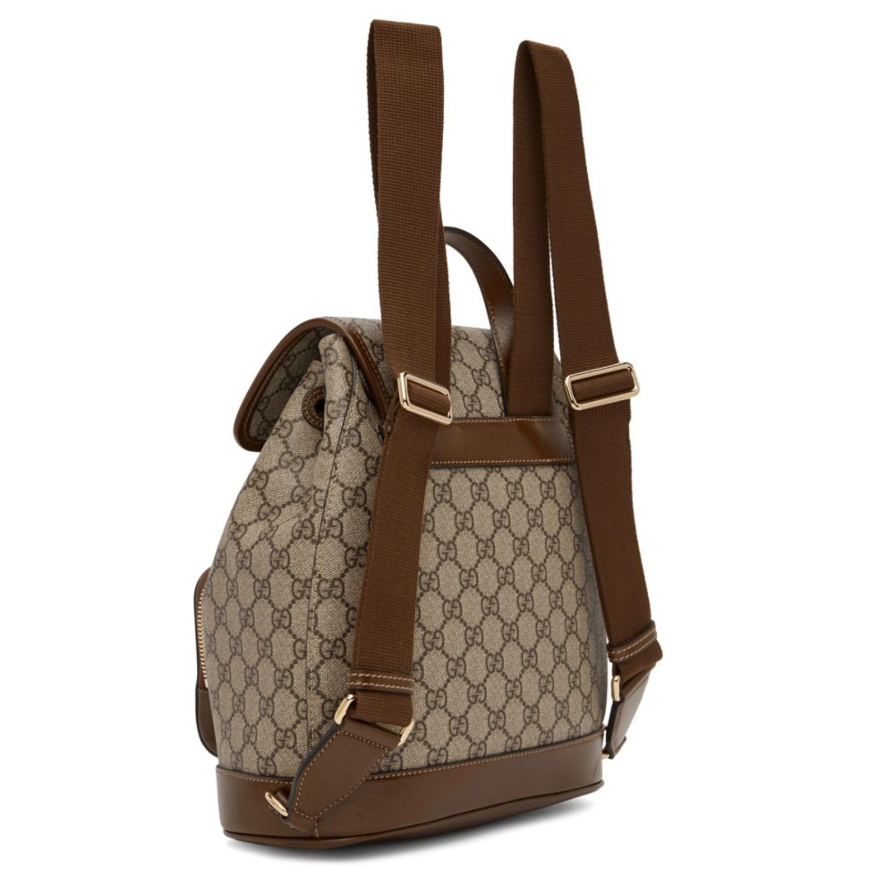 GUCCI Beige & Brown GG Supreme Retro Backpack