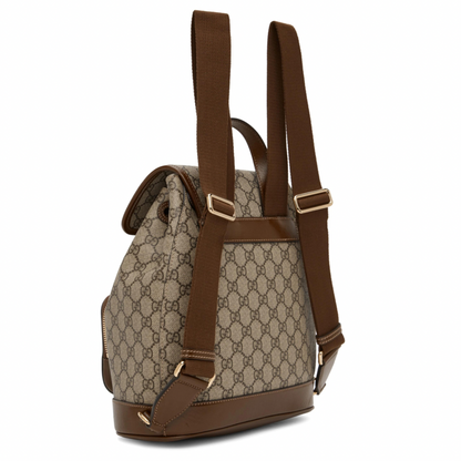 GUCCI Beige & Brown GG Supreme Retro Backpack