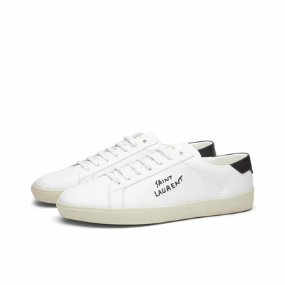 SAINT LAURENT SL-06 COURT SIGNATURE SNEAKER WHITE