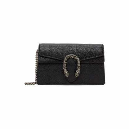 GUCCI Black Super Mini Dionysus Chain Bag