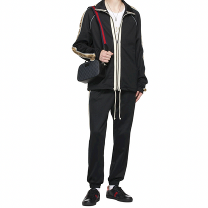 GUCCI Black Embroidered Ace Sneakers