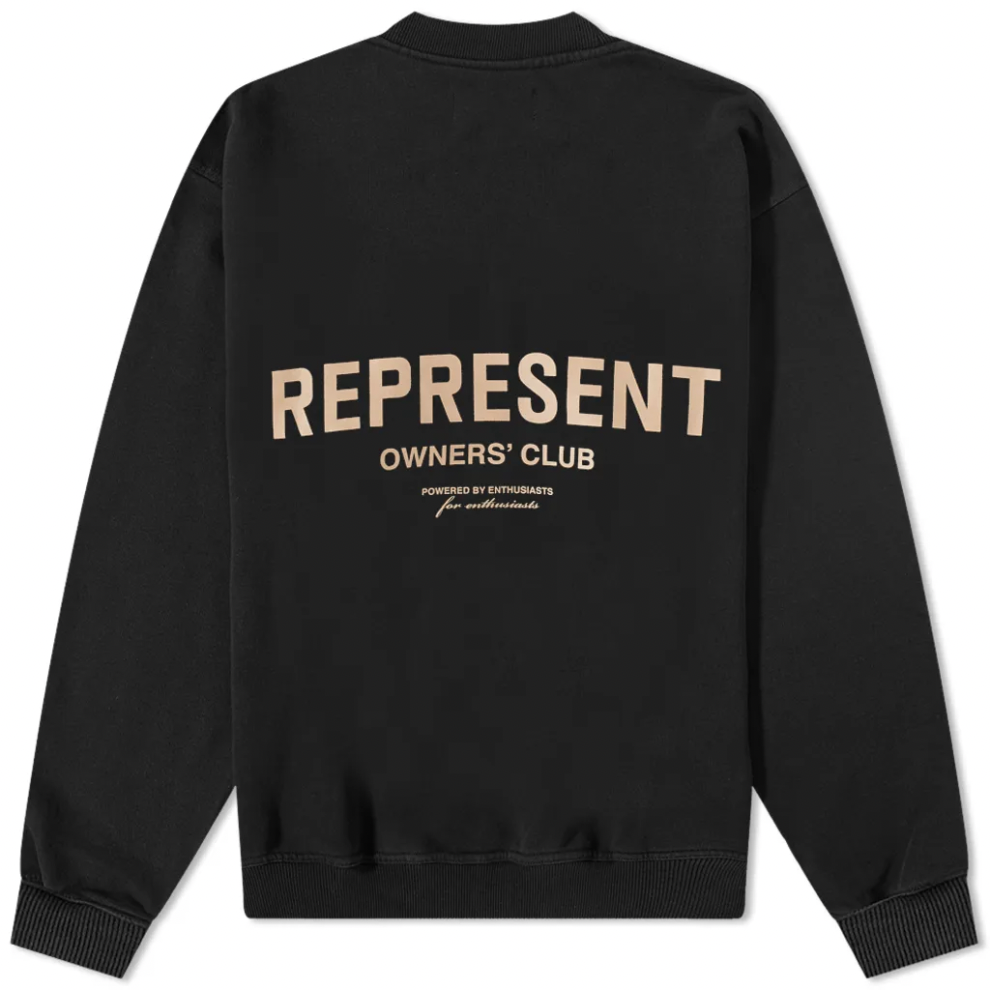 REPRESENT OWNERS CLUB CREW SWEAT OFF BLACK