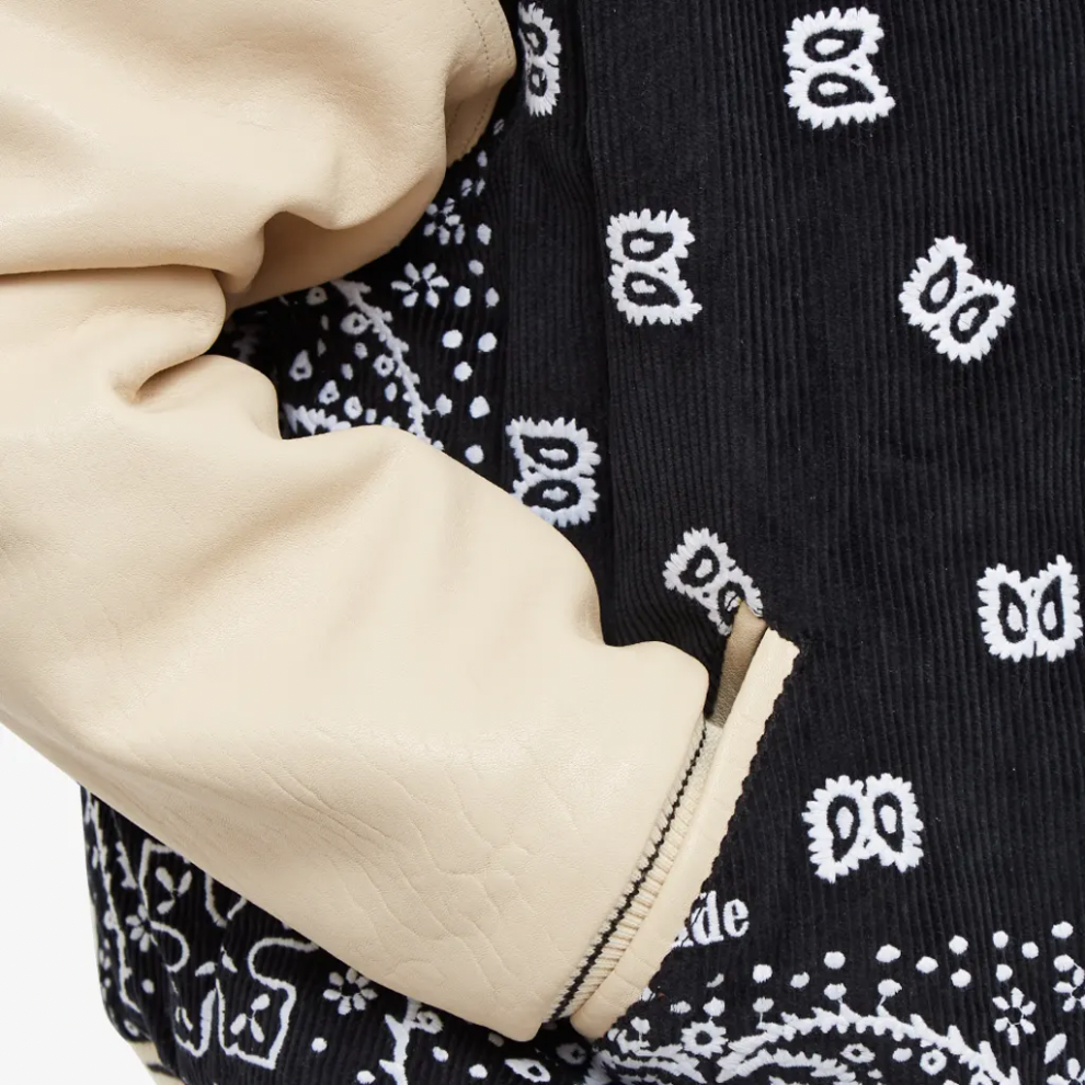 RHUDE BANDANA BOMBER JACKET BLACK & WHITE