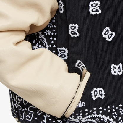 RHUDE BANDANA BOMBER JACKET BLACK & WHITE