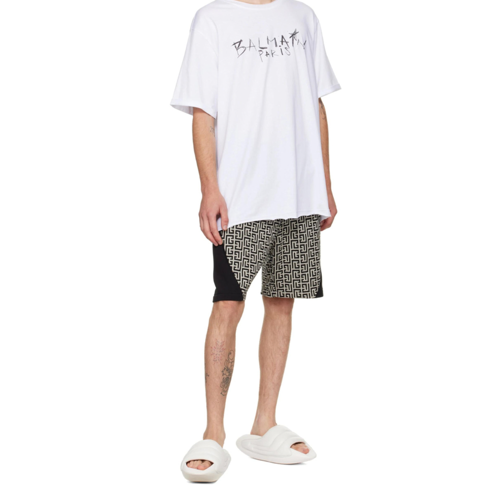BALMAIN White Puffy B-IT Sandals
