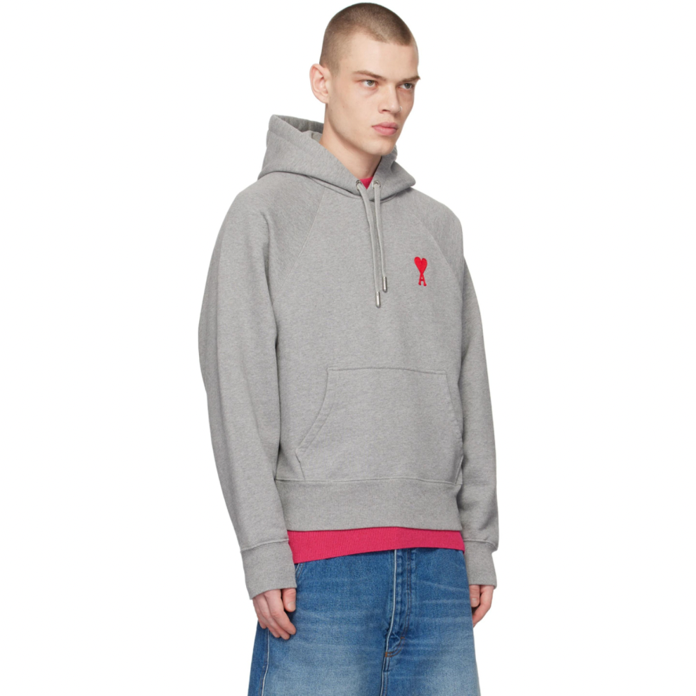 AMI ALEXANDRE MATTIUSSI Gray Ami de Cœur Hoodie