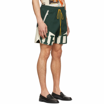 RHUDE Green Cotton Shorts