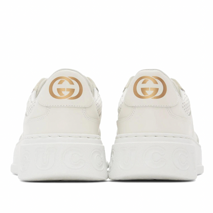 GUCCI White GG Embossed Sneakers