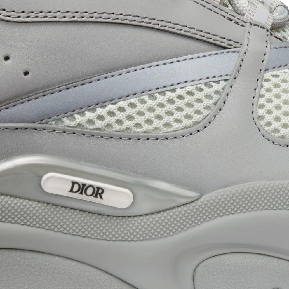DIOR B22 GREY CALFSKIN TRAINER