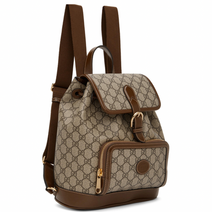 GUCCI Beige & Brown GG Supreme Retro Backpack