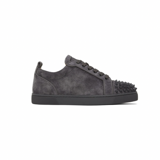 CHRISTIAN LOUBOUTIN Gray Louis Junior Spikes Orlato Low-Top Sneakers