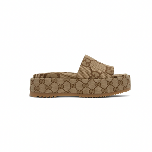 GUCCI Brown GG Angelina Sandals