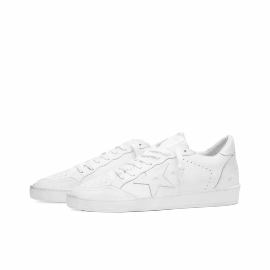 GOLDEN GOOSE BALL STAR LEATHER SNEAKER OPTIC WHITE