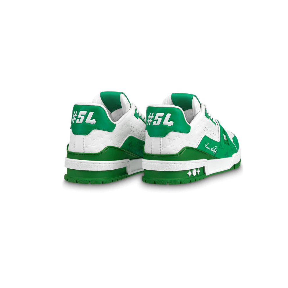 LOUIS VUITTON LV TRAINER '54' WHITE GREEN SNEAKER