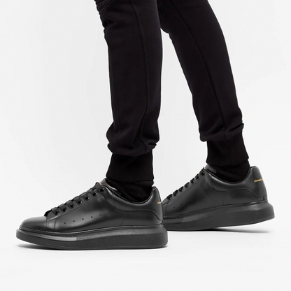ALEXANDER MCQUEEN WEDGE SOLE SNEAKER TRIPLE BLACK