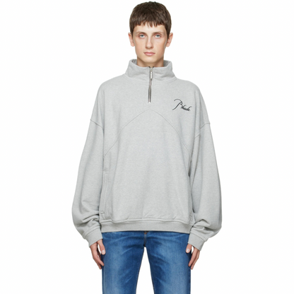 RHUDE Gray Quarter Zip Sweatshirt