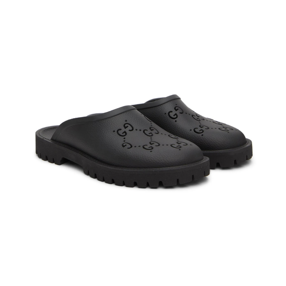 GUCCI Black GG Slippers