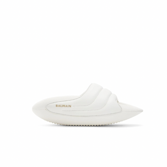 BALMAIN White Puffy B-IT Sandals