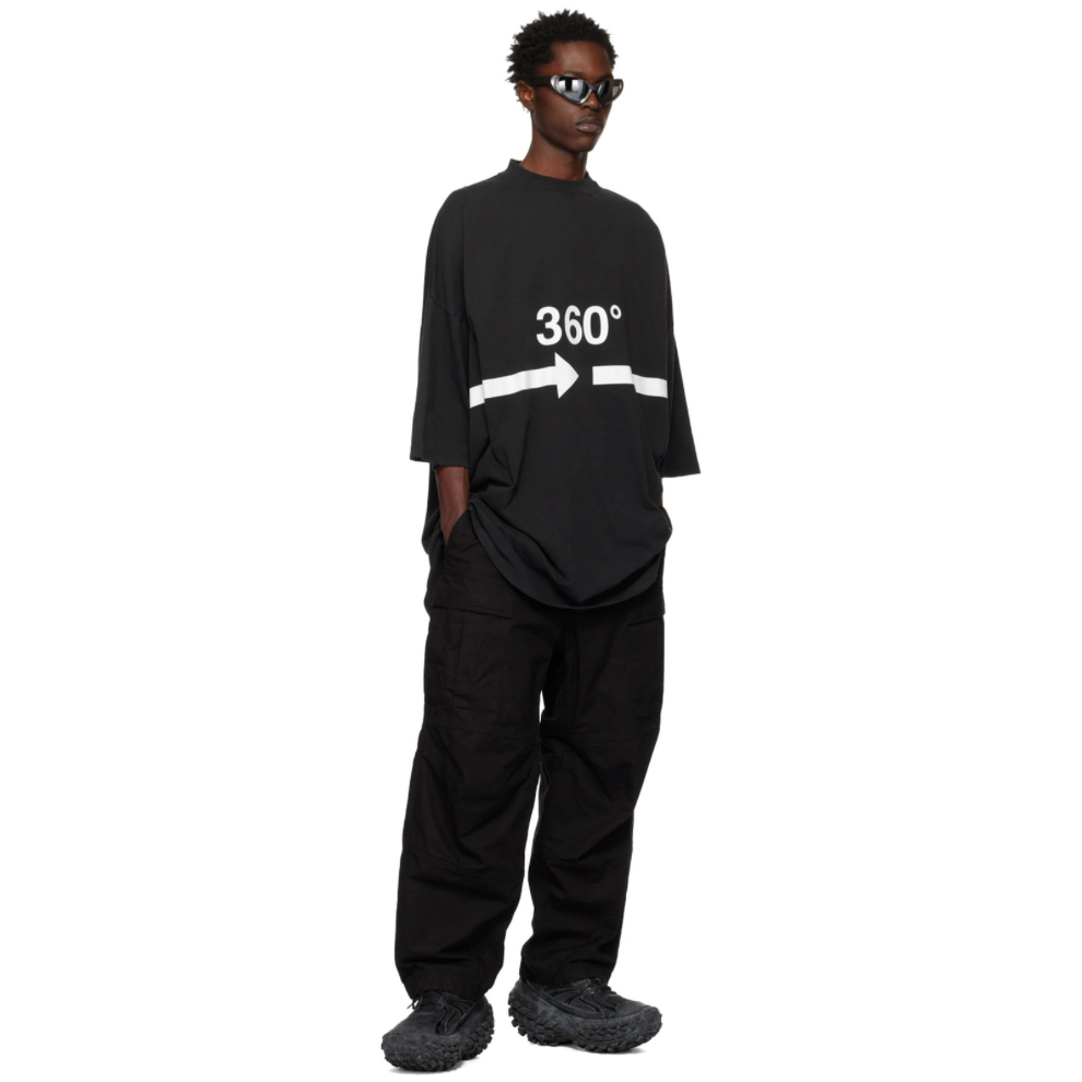 BALENCIAGA Black 360 Tubular Oversized T-Shirt