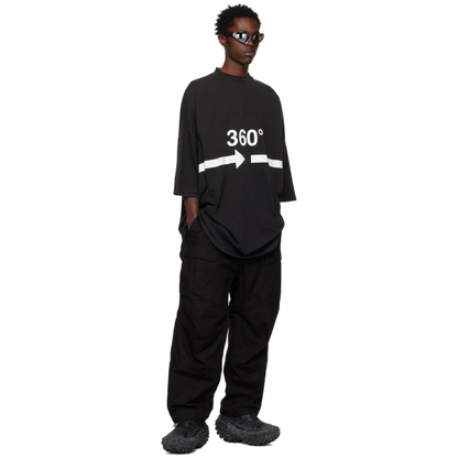 BALENCIAGA Black 360 Tubular Oversized T-Shirt